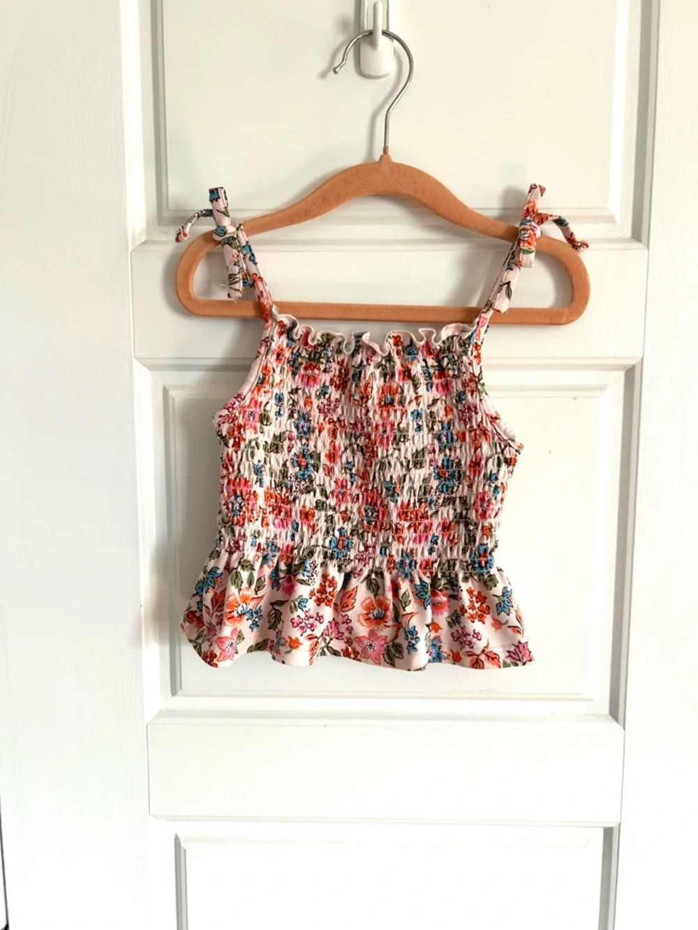Btween 4T Floral Smocked Top & Wide-Leg Pants Set - Picture 5 of 7